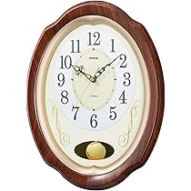 掛け時計 電波時計 からくり時計 48曲メロディ付き ブラウン Amazon.co.jp: リズム(RHYTHM) 掛け時計 電波時計 からくり時計